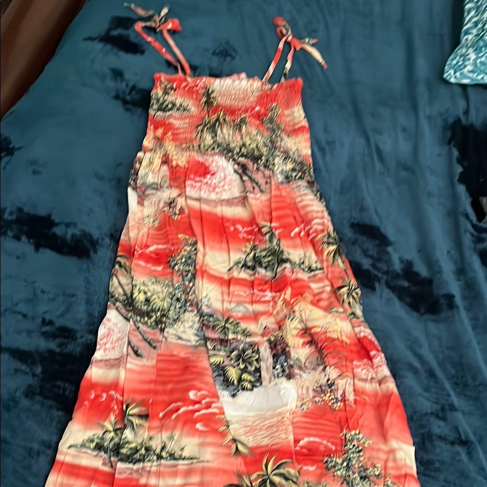 Tropical Sunset Kids Casual Dress
